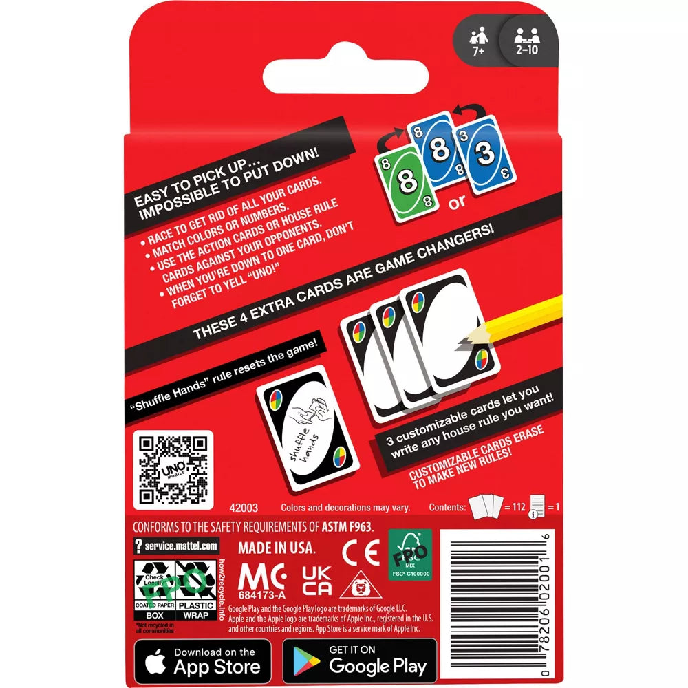 UNO Card Game for Kids, Adults & Family Game Night, Original Game of Matching Colors & Numbers