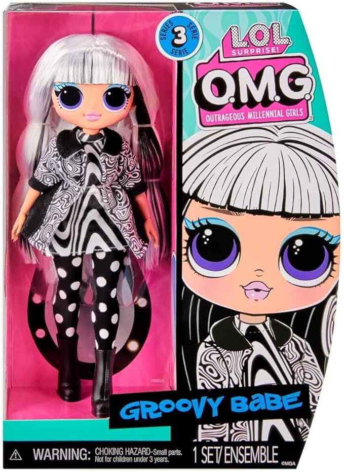 L.O.L. Surprise! O.M.G. Groovy Babe Fashion Doll – Includes Multiple Surprises and Stylish Accessories – Perfect Gift for Kids Ages 4 and Up